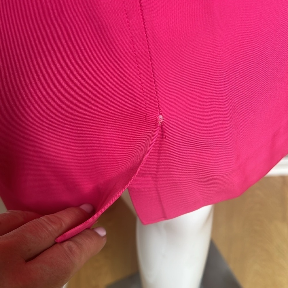 Yves Saint Laurent YSL Sz 38 Pink Vintage Three Piece Skirt Jacket Belt Suit - Picture 12 of 16